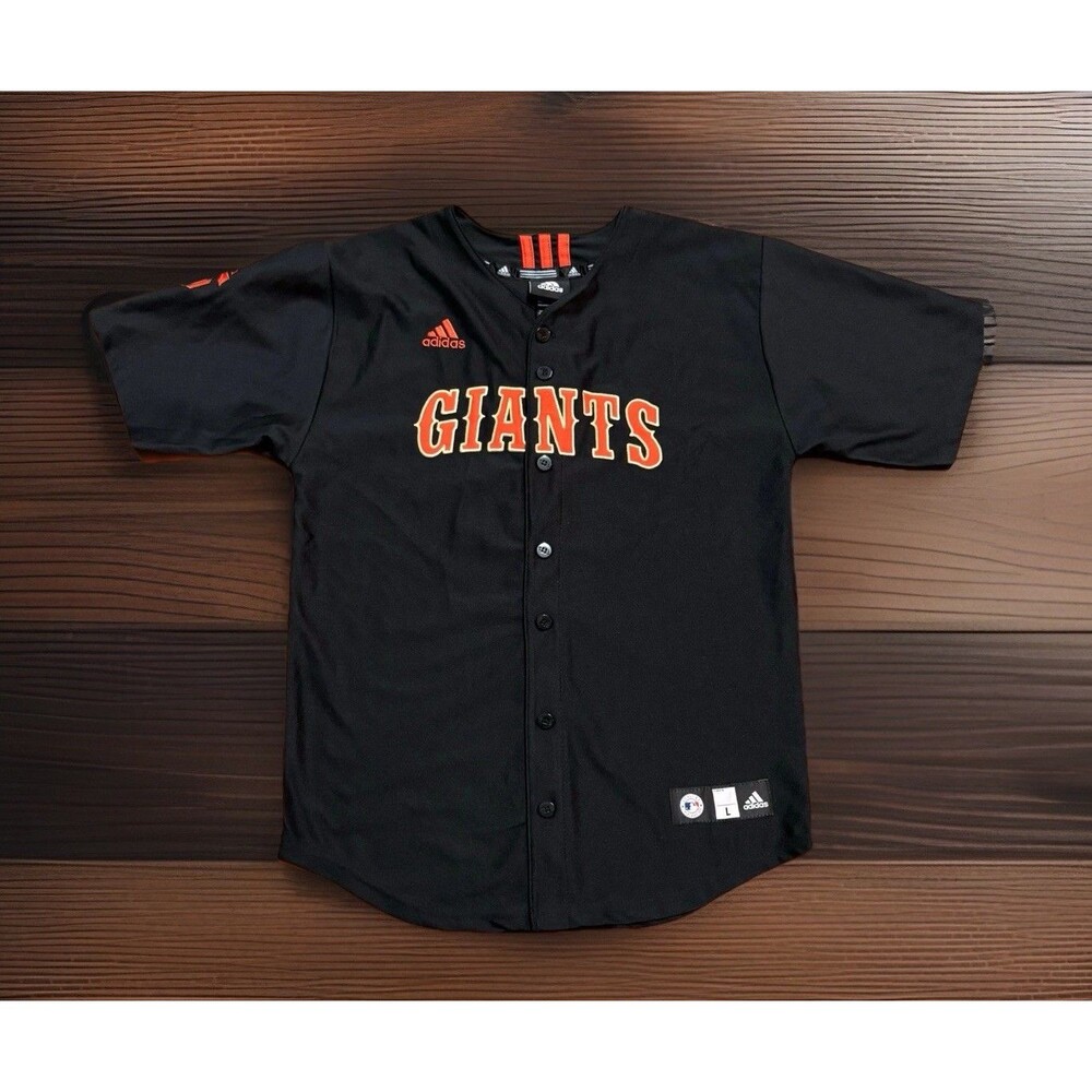 San Francisco Giants Jersey Adidas Embroidered Black Youth Size Large (14-16)